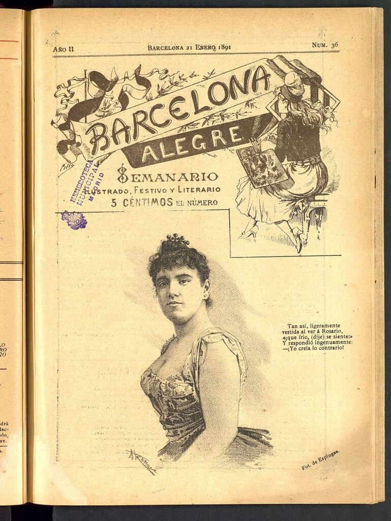 Miniatura de Barcelona Alegre: semanario ilustrado, festivo y literario del 21 de enero de 1891, nº 36