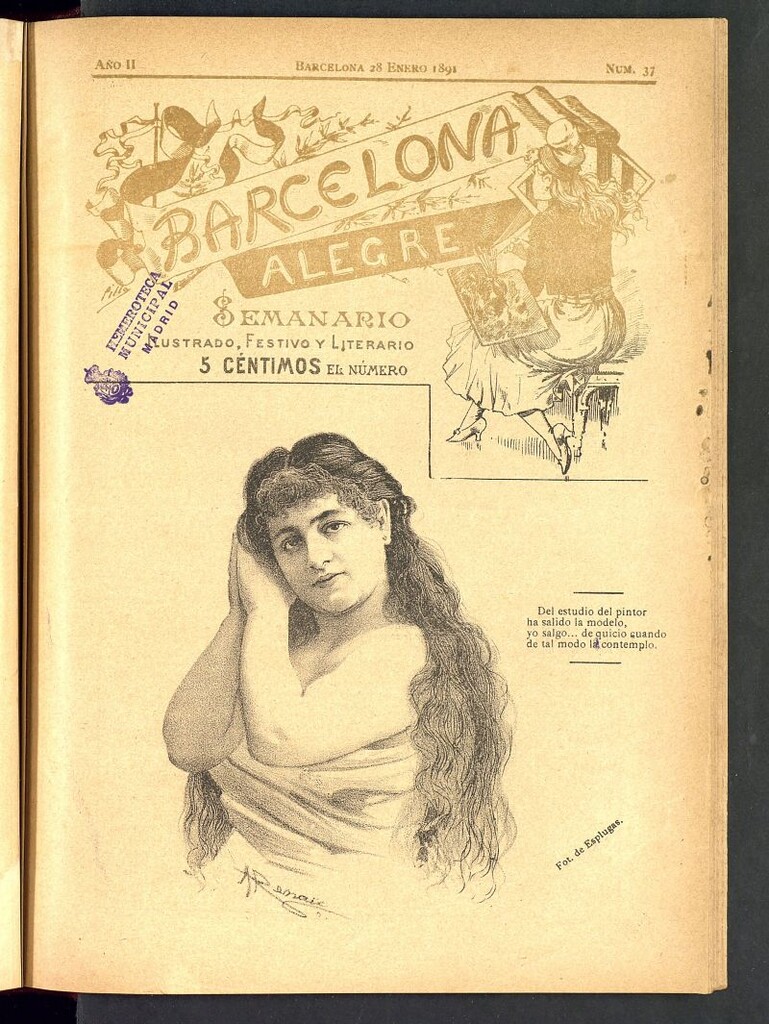 Miniatura de Barcelona Alegre semanario ilustrado, festivo y literario del 28 de enero de 1891, nº 37