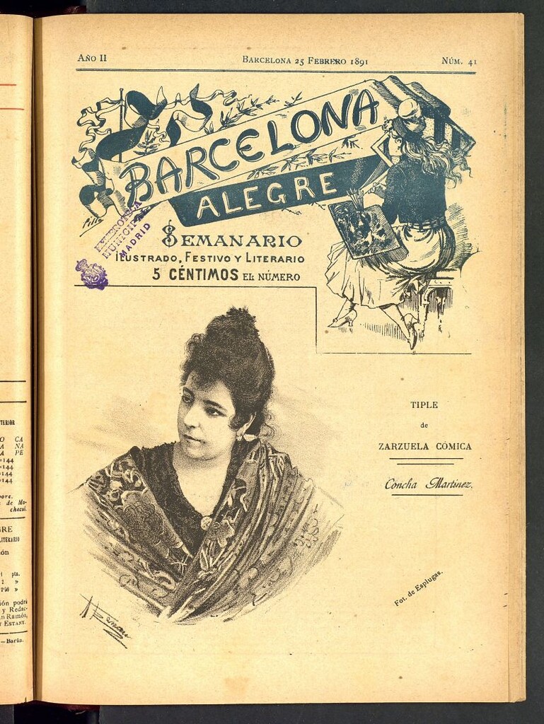 Miniatura de Barcelona Alegre: semanario ilustrado, festivo y literario del 25 de febrero de 1891, nº 41
