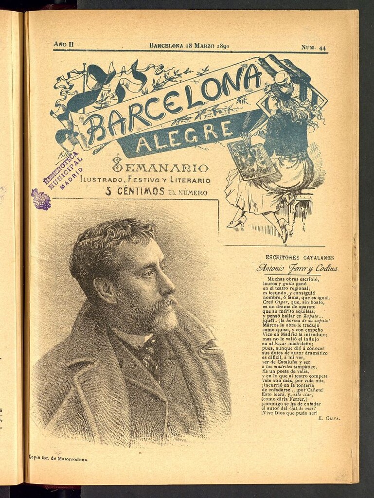 Miniatura de Barcelona Alegre: semanario ilustrado, festivo y literario del 18 de marzo de 1891, nº 44