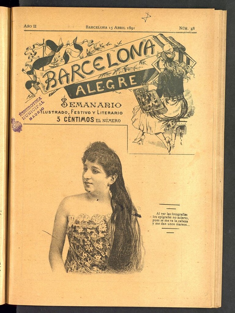 Miniatura de Barcelona Alegre: semanario ilustrado, festivo y literario del 15 de abril de 1891, nº 48