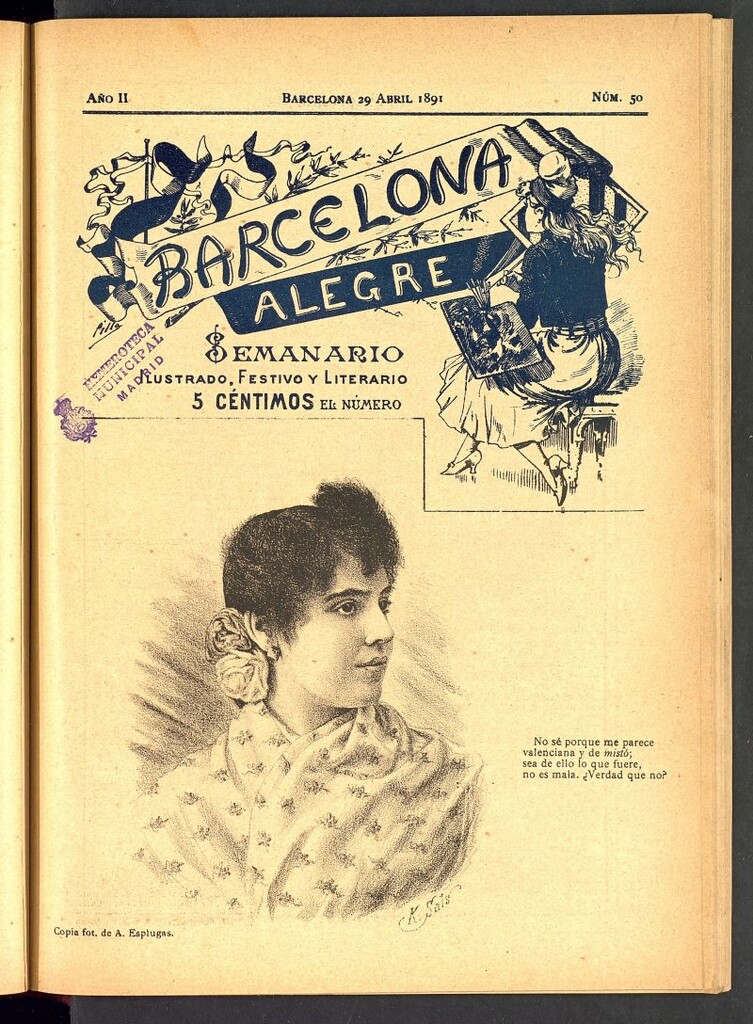 Miniatura de Barcelona Alegre: semanario ilustrado, festivo y literario del 29 de abril de 1891, nº 50