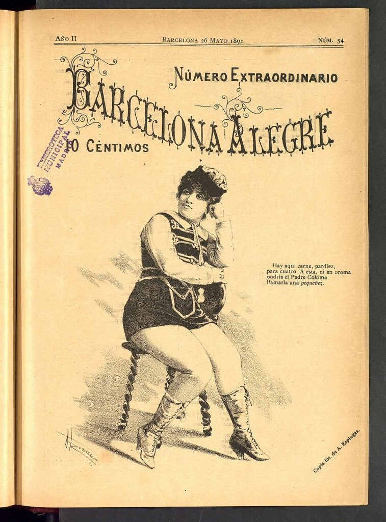 Miniatura de Barcelona Alegre: semanario ilustrado, festivo y literario del del 26 de mayo de 1891, nº 54