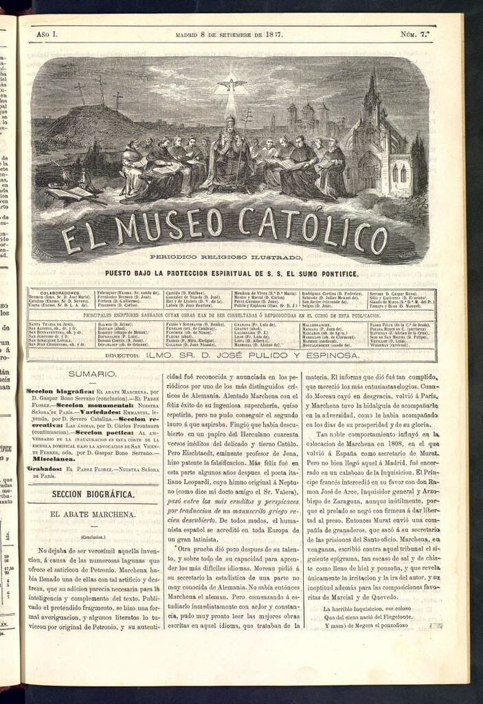 Miniatura de El Museo Católico: periódico religioso ilustrado del 8 de septiembre de 1867, nº 7