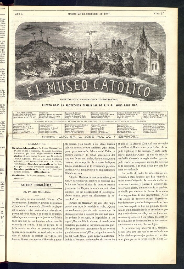 Miniatura de El Museo Católico: periódico religioso ilustrado del 23 de septiembre de 1867, nº 9