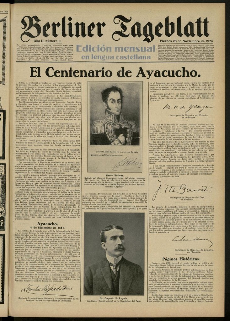 Miniatura de Berliner Tageblatt: edición mensual en lengua castellana del 28 de noviembre de 1924, nº 11