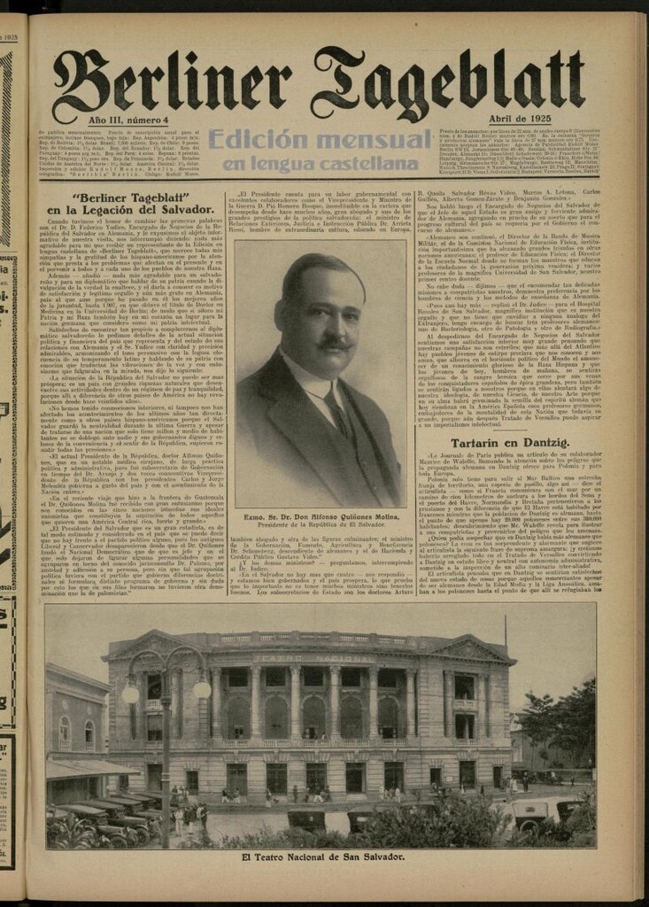 Miniatura de Berliner Tageblatt: edición mensual en lengua castellana de abril de 1925, nº 4
