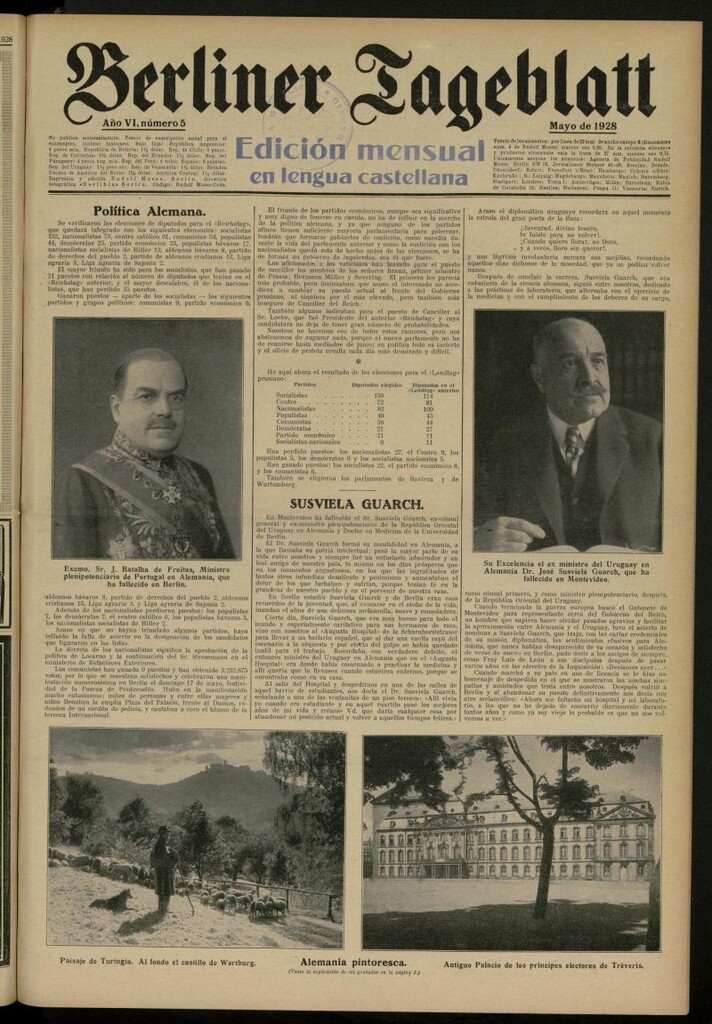Miniatura de Berliner Tageblatt: edición mensual en lengua castellana de mayo de 1928, nº 5