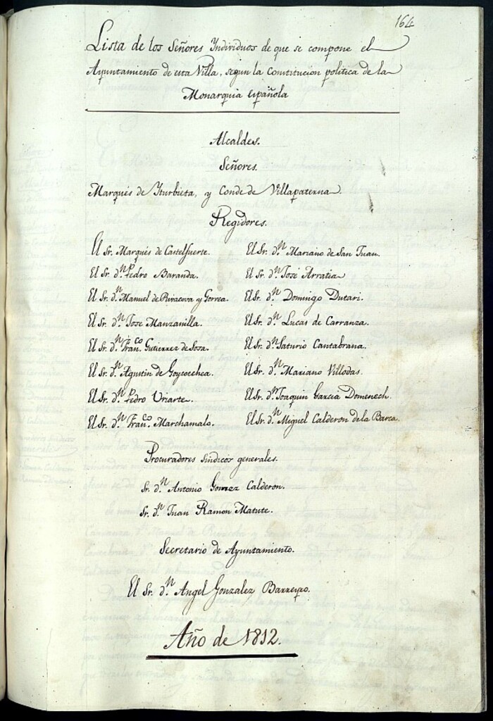 Miniatura de Libro de Acuerdos del Ayuntamiento de Madrid del 28 de agosto 1812