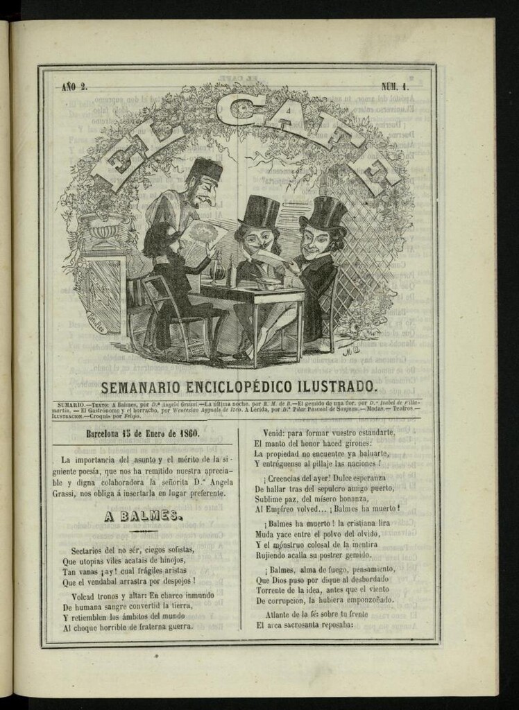 Miniatura de El Café : semanario enciclopédico ilustrado del 15 de enero de 1860, nº 1