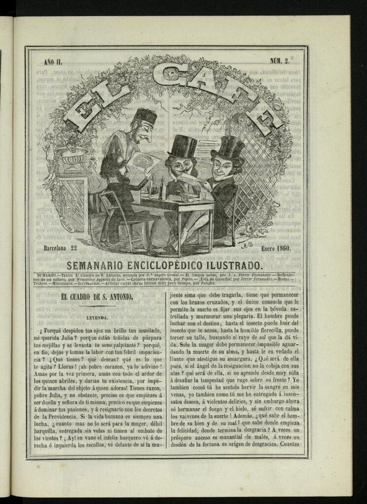 Miniatura de El Café : semanario enciclopédico ilustrado del 22 de enero de 1860, nº 2