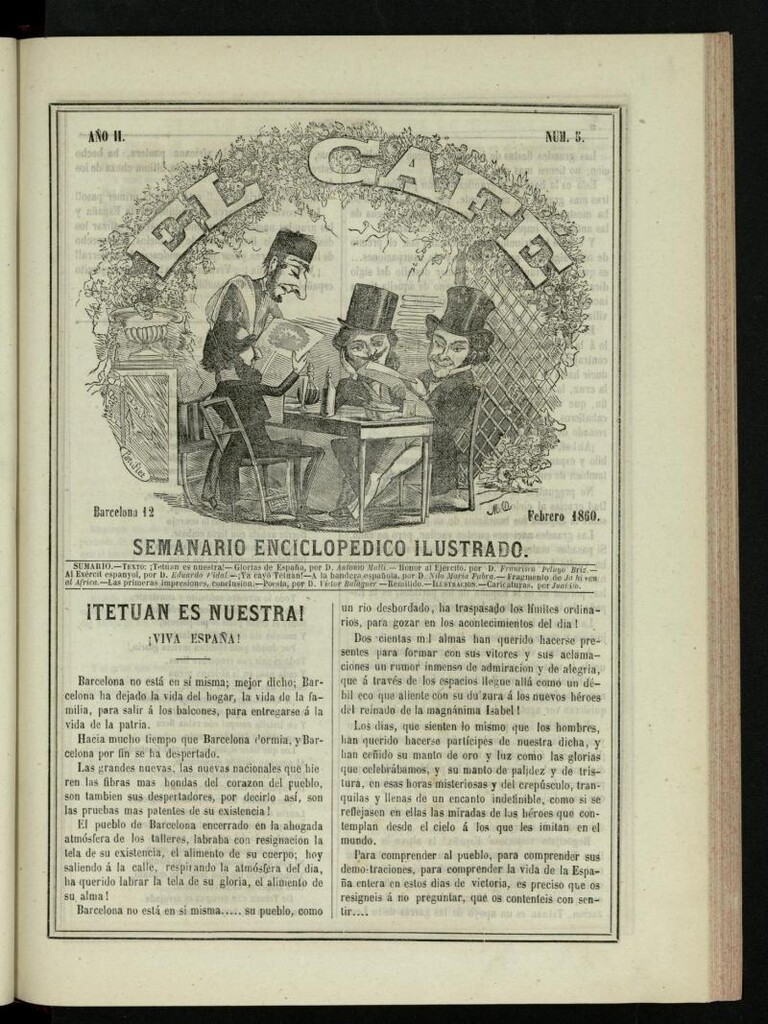 Miniatura de El Café : semanario enciclopédico ilustrado del 12 de febrero de 1860, nº 5