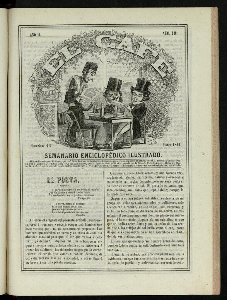 Miniatura de El Café : semanario enciclopédico ilustrado del 18 de marzo de 1860, nº 10
