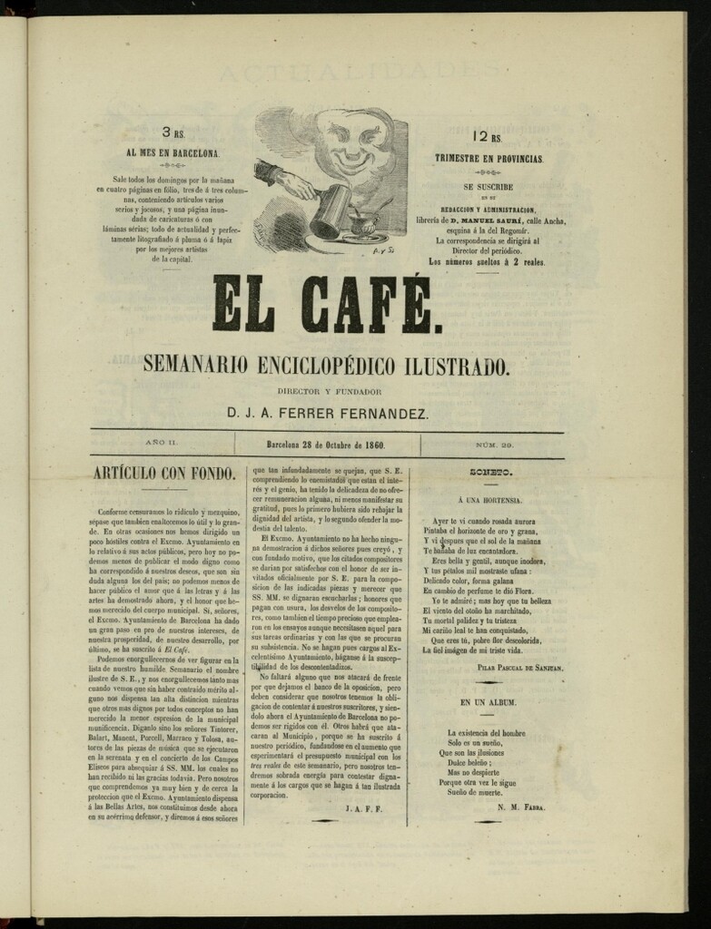 Miniatura de El Café : semanario enciclopédico ilustrado del 28 de octubre de 1860, nº 29