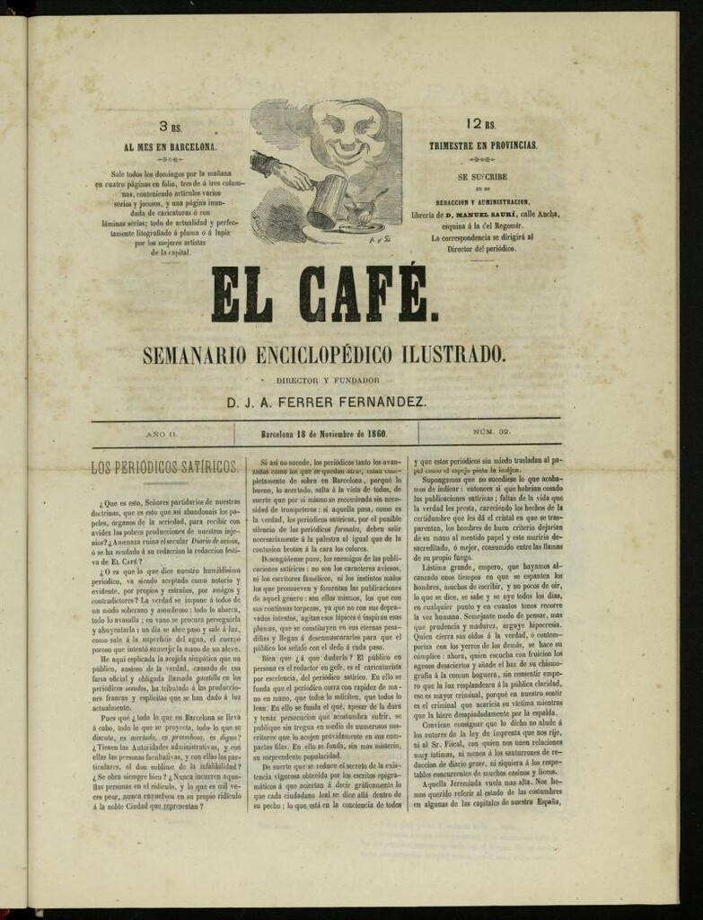 Miniatura de El Café : semanario enciclopédico ilustrado del 18 de noviembre de 1860, nº 32