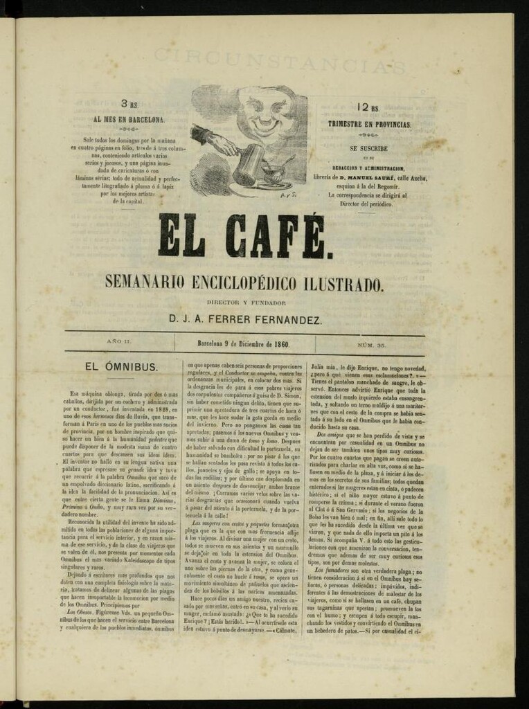 Miniatura de El Café : semanario enciclopédico ilustrado del 9 de diciembre de 1860, nº 35