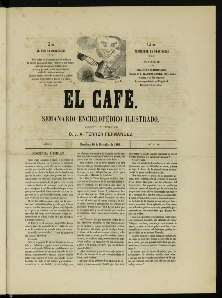 Miniatura de El Café : semanario enciclopédico ilustrado del 16 de diciembre de 1860, nº 36