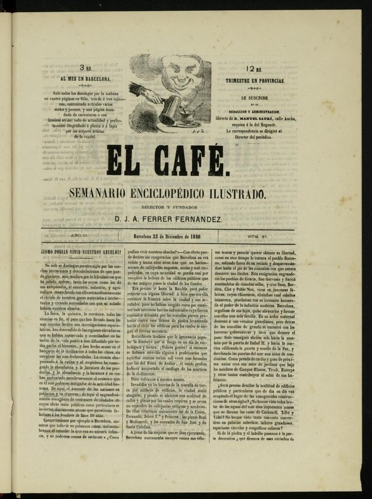 Miniatura de El Café : semanario enciclopédico ilustrado del 23 de diciembre de 1860, nº 37