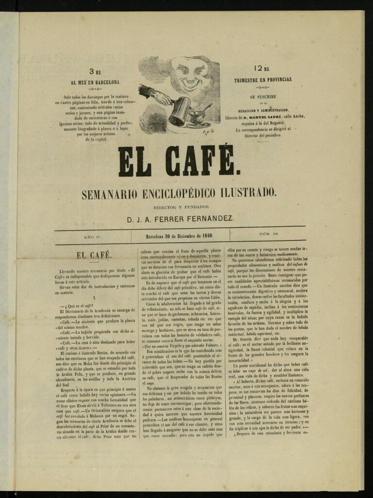 Miniatura de El Café : semanario enciclopédico ilustrado del 30 de diciembre de 1860, nº 38