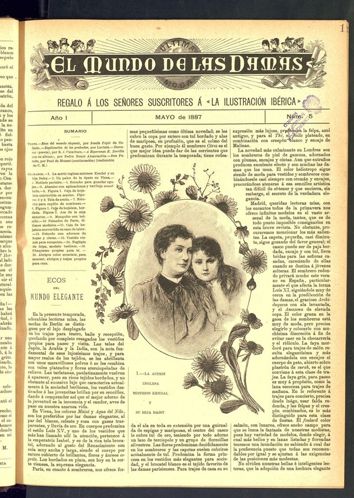 Miniatura de El Mundo de las Damas de mayo de 1887, nº 5