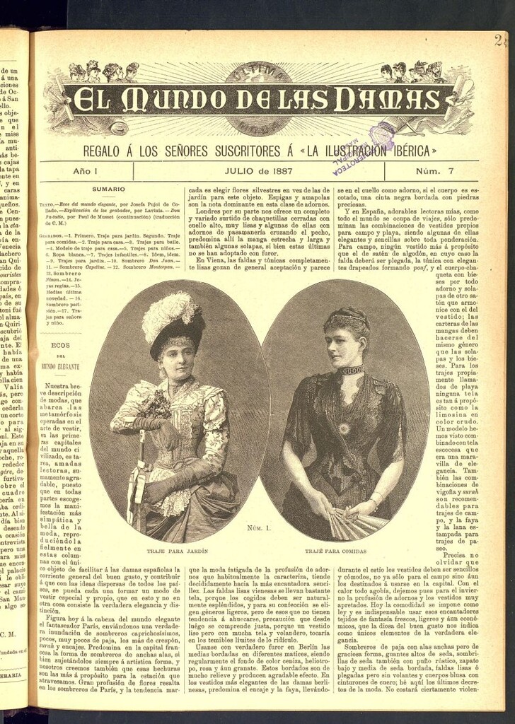 Miniatura de El Mundo de las Damas de julio de 1887, nº 7