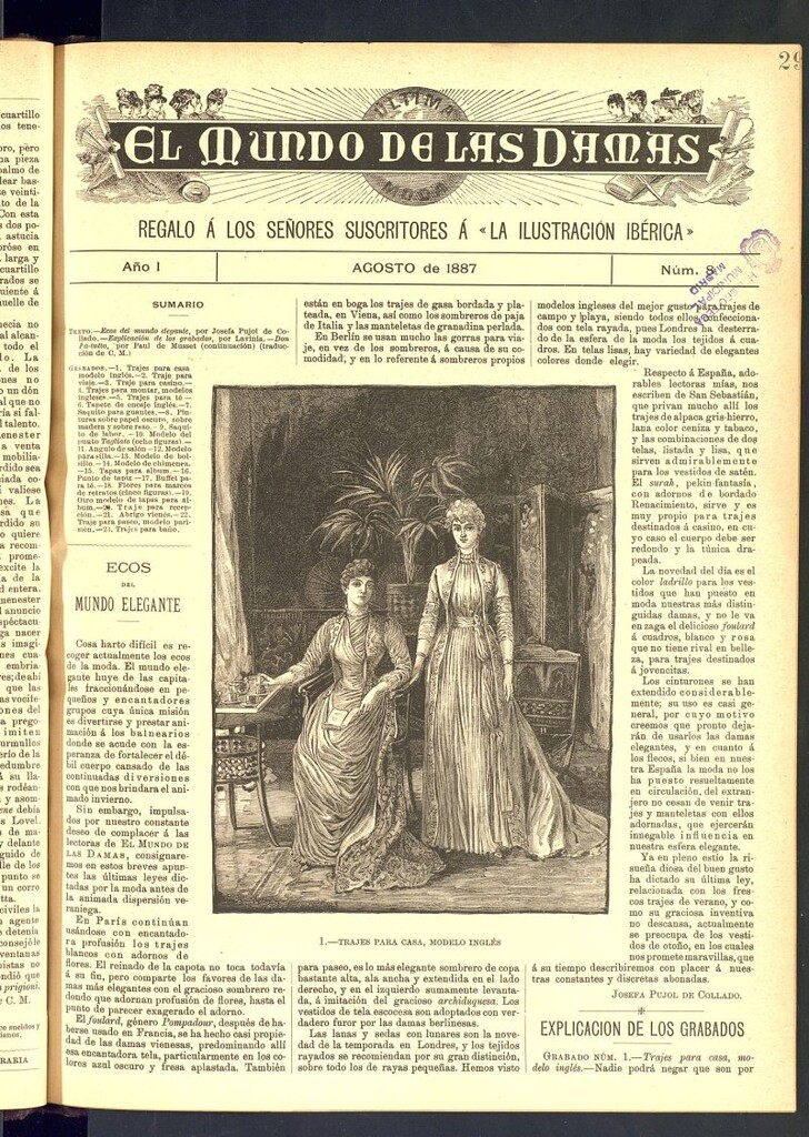 Miniatura de El Mundo de las Damas de agosto de 1887, nº 8