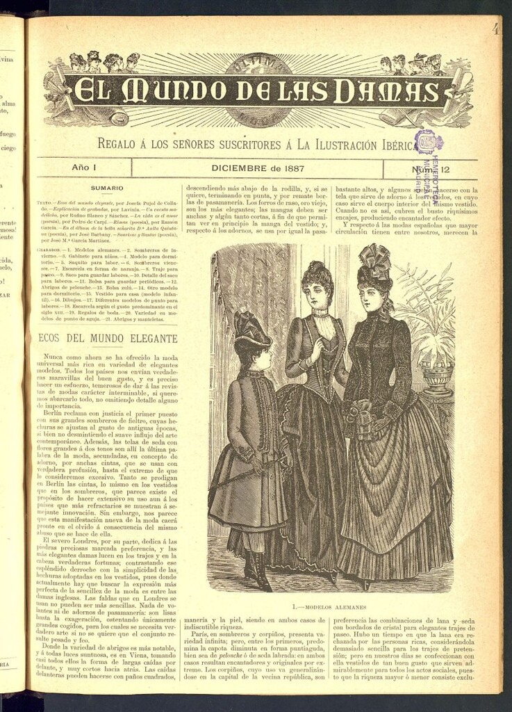 Miniatura de El Mundo de las Damas de diciembre de 1887, nº 12
