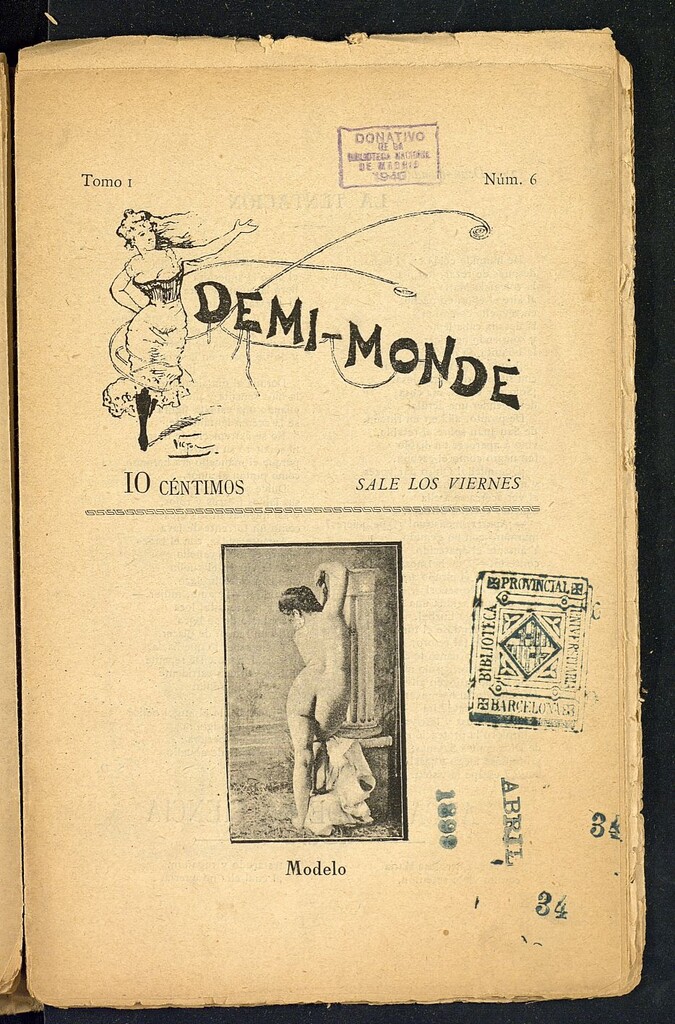 Miniatura de Demi-Monde: órgano del bello sexo : periódico semanal, festivo e ilustrado, nº 6