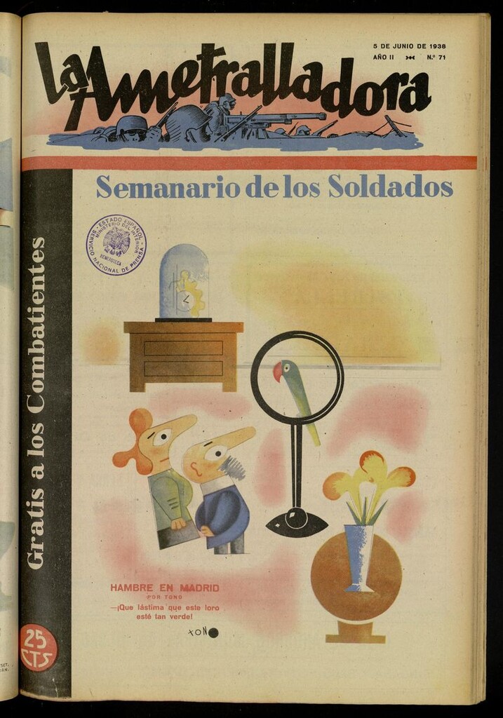 Miniatura de La Ametralladora (Salamanca) del 5 de junio de 1938, nº 71