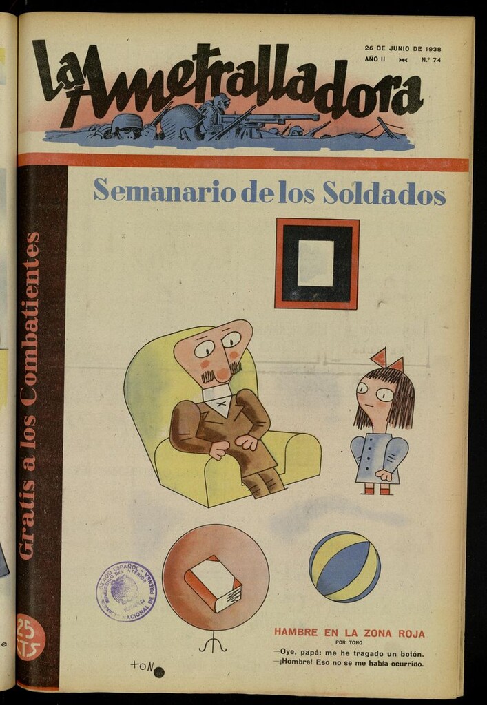 Miniatura de La Ametralladora (Salamanca) del 26 de junio de 1938, nº 74