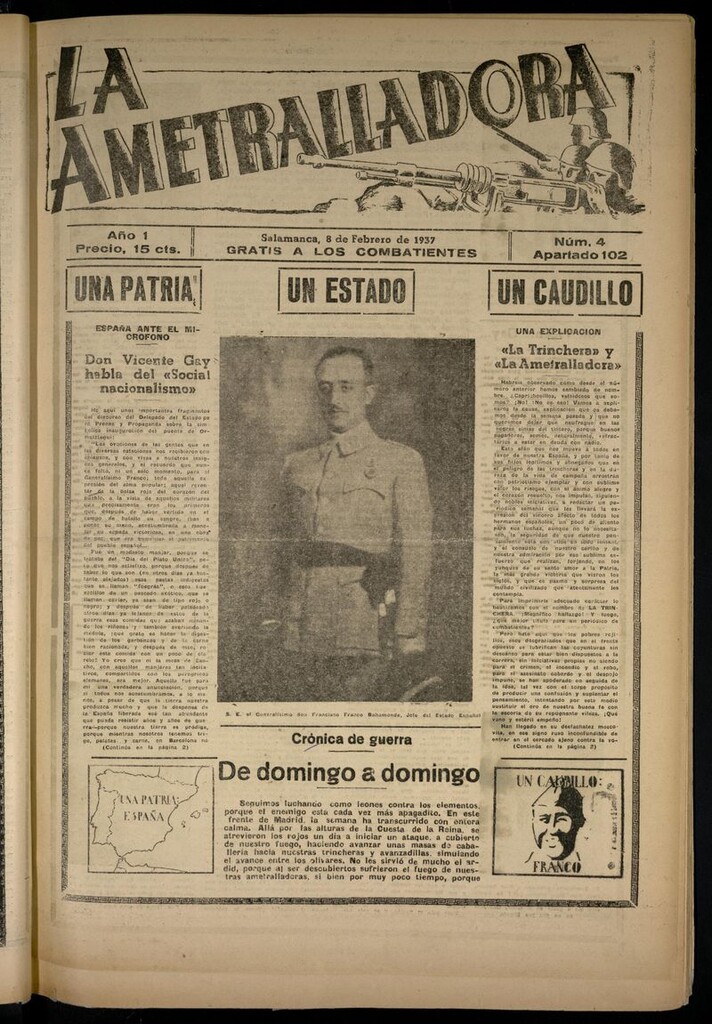 Miniatura de La Ametralladora (Salamanca) del 8 de febrero de 1937, nº 4