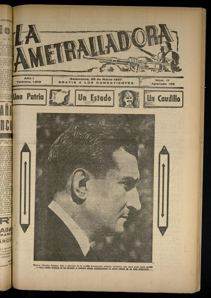 Miniatura de La Ametralladora (Salamanca) del 28 de marzo de 1937, nº 11