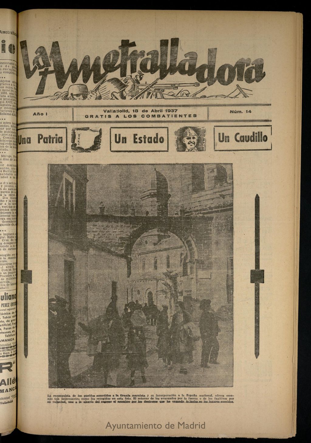 Miniatura de La Ametralladora (Salamanca) del 18 de abril de 1937, nº 14