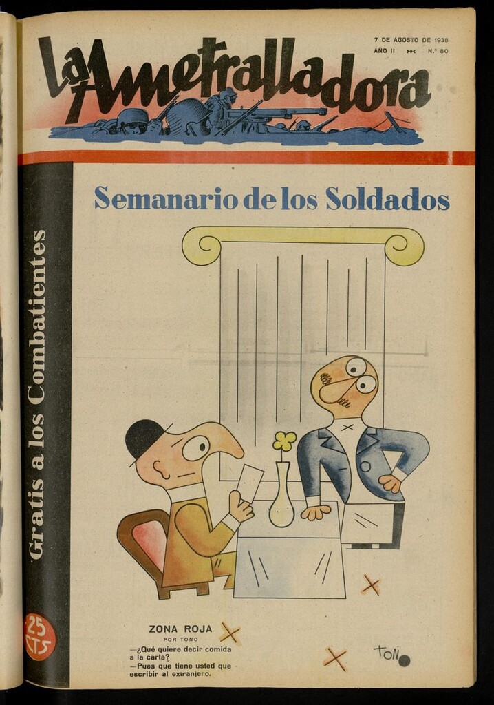 Miniatura de La Ametralladora (Salamanca) del 7 de agosto de 1938, nº 80