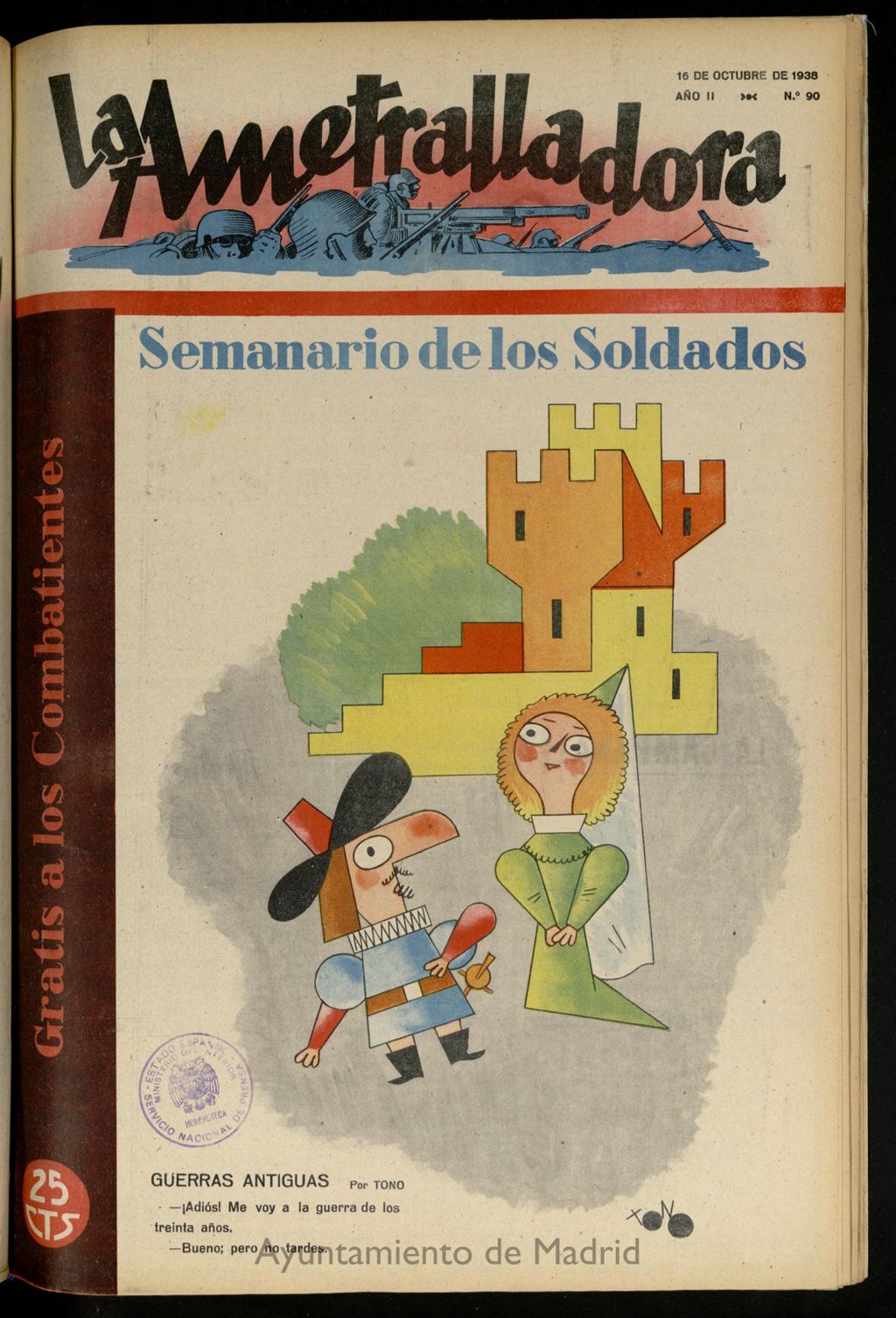 Miniatura de La Ametralladora (Salamanca) del 16 de octubre de 1938, nº 90