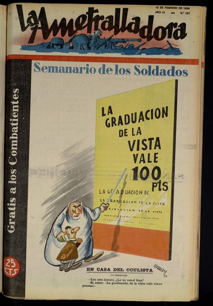 Miniatura de La Ametralladora (Salamanca) del 12 de febrero de 1939, nº 107