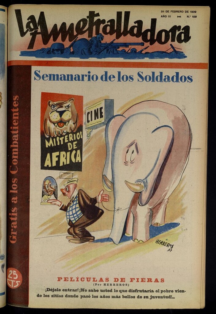 Miniatura de La Ametralladora (Salamanca) del 26 de febrero de 1939, nº 109