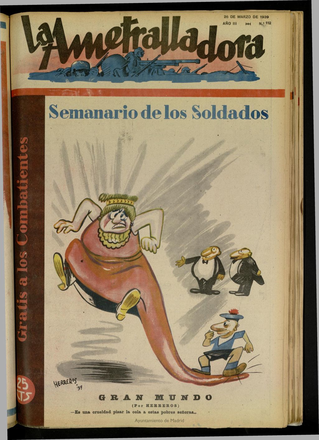 Miniatura de La Ametralladora (Salamanca) del 26 de marzo de 1939, nº 112