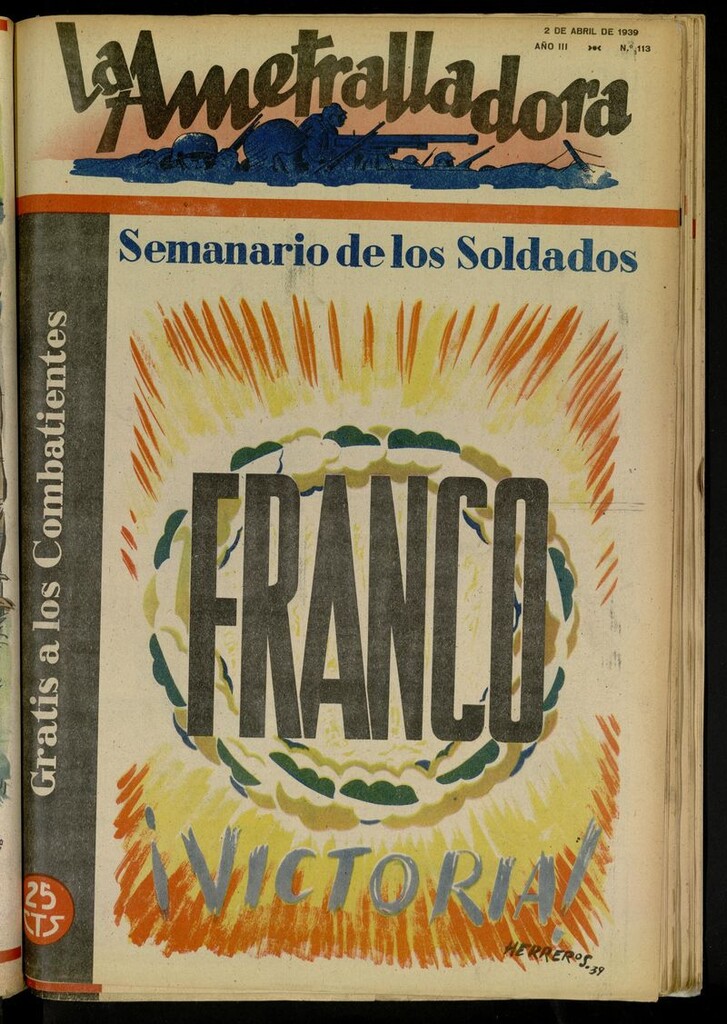 Miniatura de La Ametralladora (Salamanca) del 2 de abril de 1939, nº 113