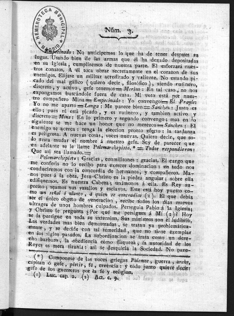 Miniatura de Guerrilleros por la Religión, la Patria, y el Rey, o diario-polémico-religioso de La Coruña. Número 3