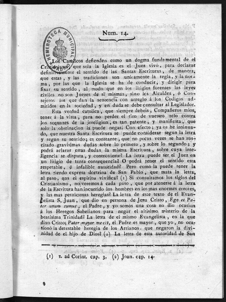 Miniatura de Guerrilleros por la Religión, la Patria, y el Rey, o diario-polémico-religioso de La Coruña. Número 14