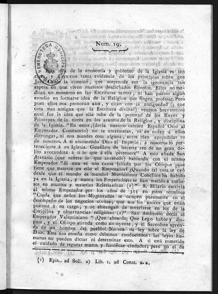 Miniatura de Guerrilleros por la Religión, la Patria, y el Rey, o diario-polémico-religioso de La Coruña. Número 19