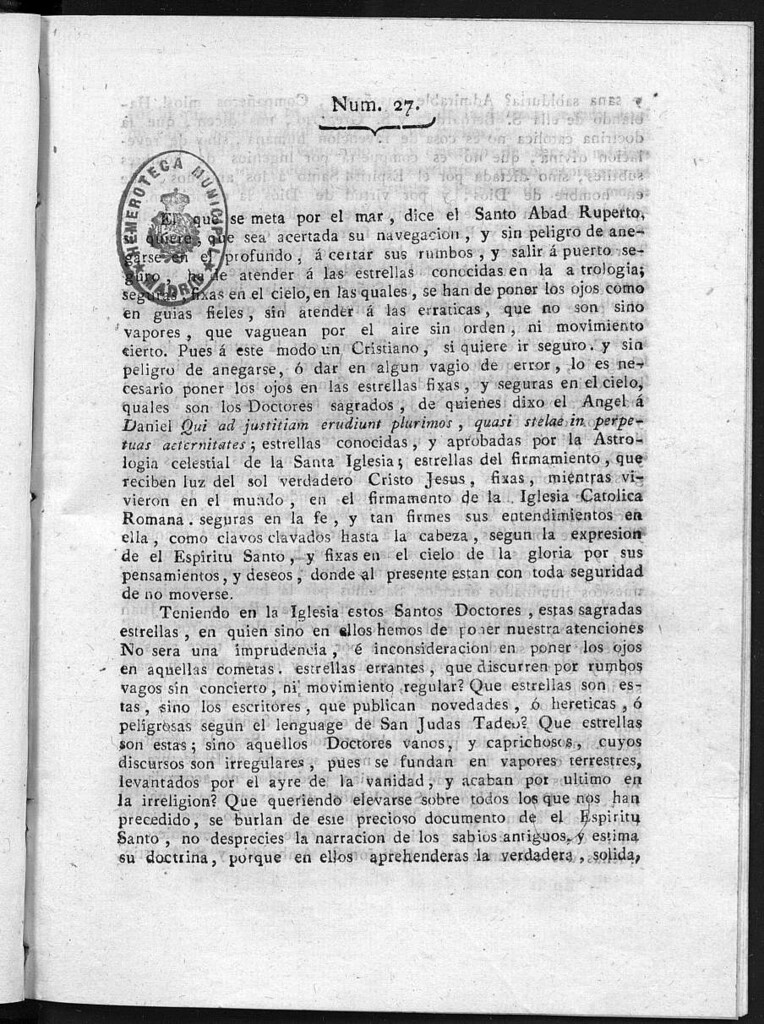 Miniatura de Guerrilleros por la Religión, la Patria, y el Rey, o diario-polémico-religioso de La Coruña. Número 27