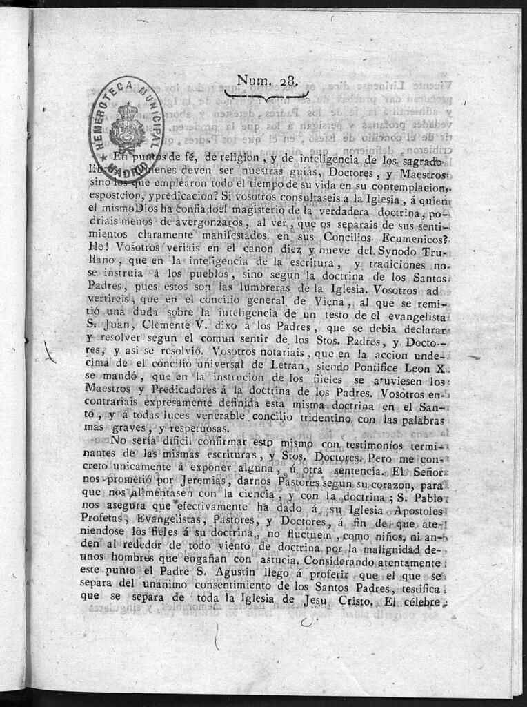 Miniatura de Guerrilleros por la Religión, la Patria, y el Rey, o diario-polémico-religioso de La Coruña. Número 28