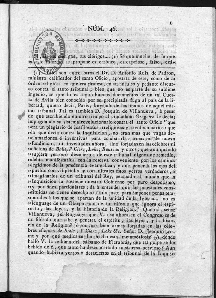 Miniatura de Guerrilleros por la Religión, la Patria, y el Rey, o diario-polémico-religioso de La Coruña. Número 46