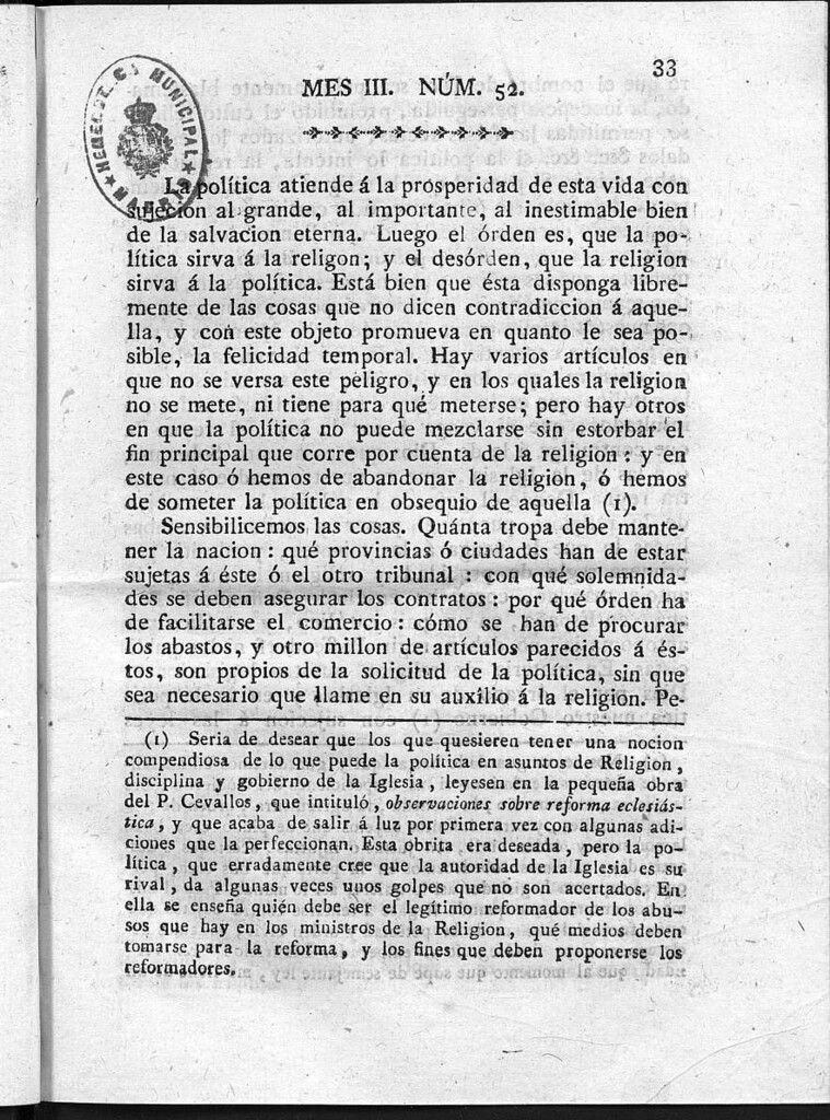 Miniatura de Guerrilleros por la Religión, la Patria, y el Rey, o diario-polémico-religioso de La Coruña. Número 52