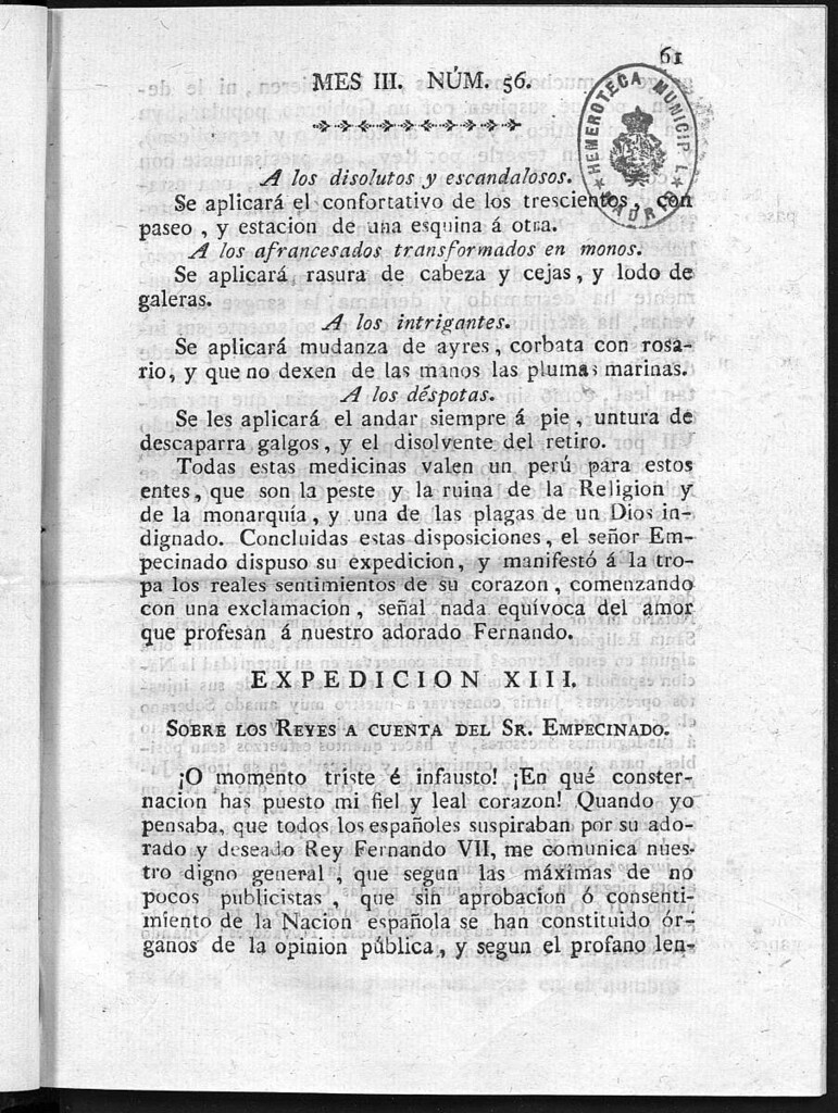 Miniatura de Guerrilleros por la Religión, la Patria, y el Rey, o diario-polémico-religioso de La Coruña. Número 56