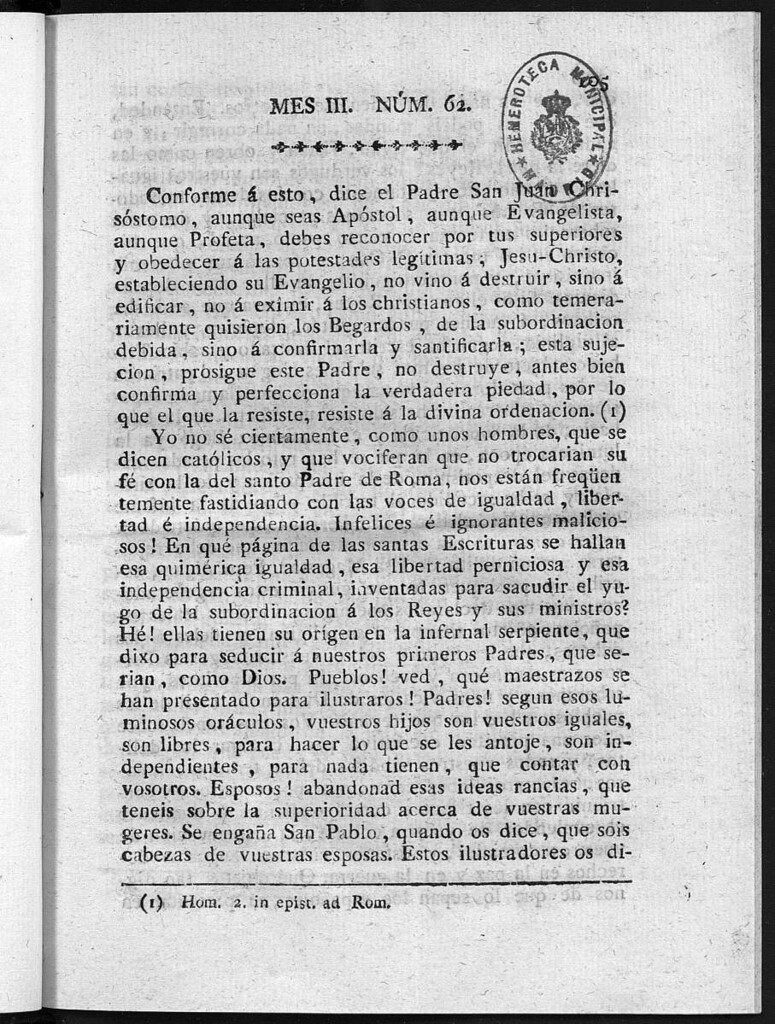 Miniatura de Guerrilleros por la Religión, la Patria, y el Rey, o diario-polémico-religioso de La Coruña. Número 62