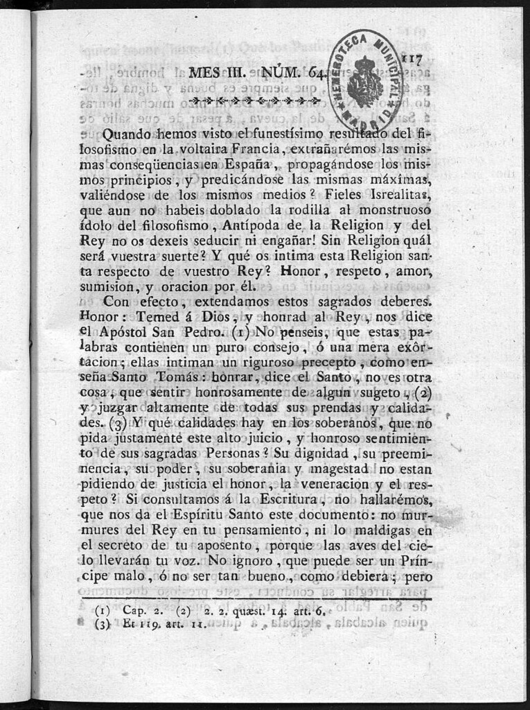 Miniatura de Guerrilleros por la Religión, la Patria, y el Rey, o diario-polémico-religioso de La Coruña. Número 64
