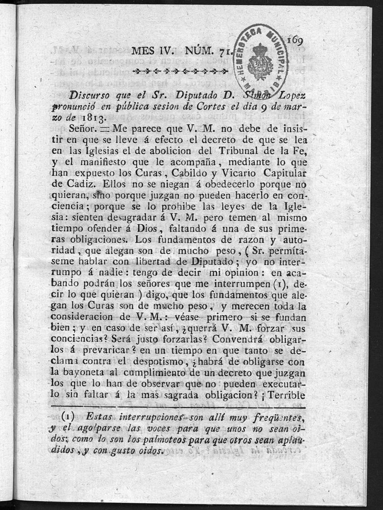 Miniatura de Guerrilleros por la Religión, la Patria, y el Rey, o diario-polémico-religioso de La Coruña. Número 71